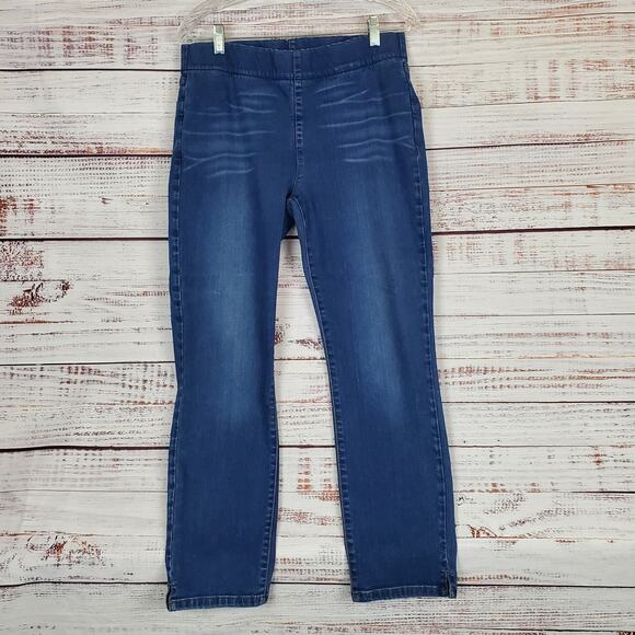 NYDJ Alina Pull on Ankle Jeans Stretch Straight Lift Tuck Comfy Pants Size 12 - Picture 2 of 13